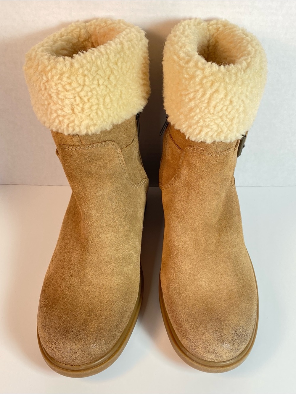 New UGG Harrison Cuff Chestnut Suede Boot Women Shoes Casual Winter Comfort Sz 8